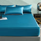 Three-piece Summer Skin-friendly Ice Silk Bed Sheet Mat Washable Non-slip Bedding Protection Cover