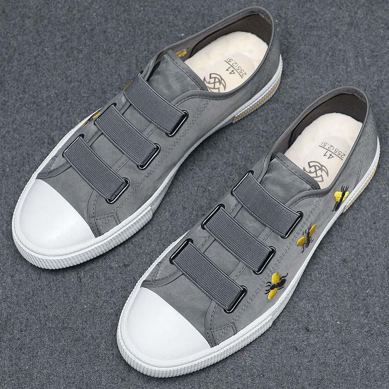 Plus Size 38-44 Summer Men Canvas Sneakers Comfortable Deodorant Running Basketball Shoes Breathable Shockproof Non-slip Bee Shoes
