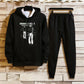 WTEMPO Spring & Fall Sweater Suit Men Hooded Pullover and Pants Casual Loose Sports Suit for Teen Student