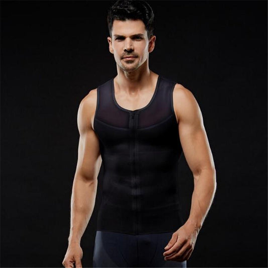 Body Abdomen Waist Slimming Seamless Short-sleeved Men's Corset Men Slimming Body Corrector Vest