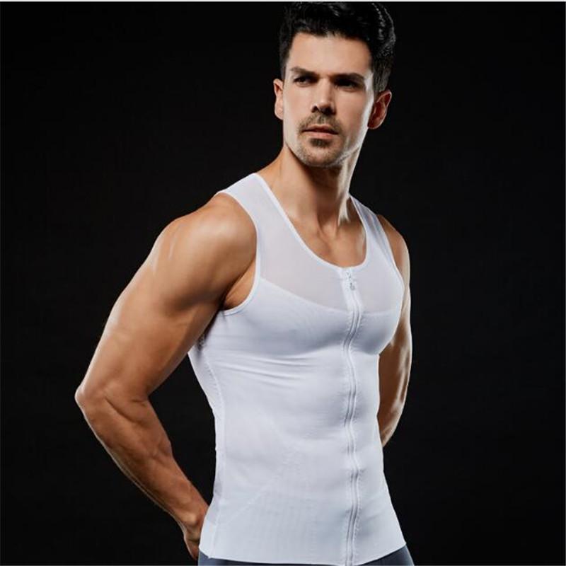 Male Corset Men Body Shaping Vest Slimming Chest Belly Abdomen Tummy Fat Burn Shirt Corset Erotic