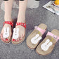 Slippers Women's Summer Cartoon Cork Slippers Personality Non-slip Korean Cute Bunny Beach Shoes Flip Flops