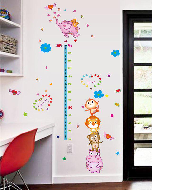 [Wall stickers] animal flower height wall stickers for kids rooms baby room nursery bedroom living r