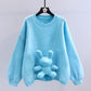 Women's Knitted Thicken Pullovers Sweater Autumn Winter Oversize Sweater Women Long Sleeve Casual Solid Sweaters Female