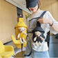 Cute bear Unisex Children Canvas Sling Bag Outdoor Travel Boy Girl Shoulder Bag