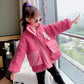 Girls' Jackets Autumn and Winter Clothing Plus Velvet Thickening Warm Jacket