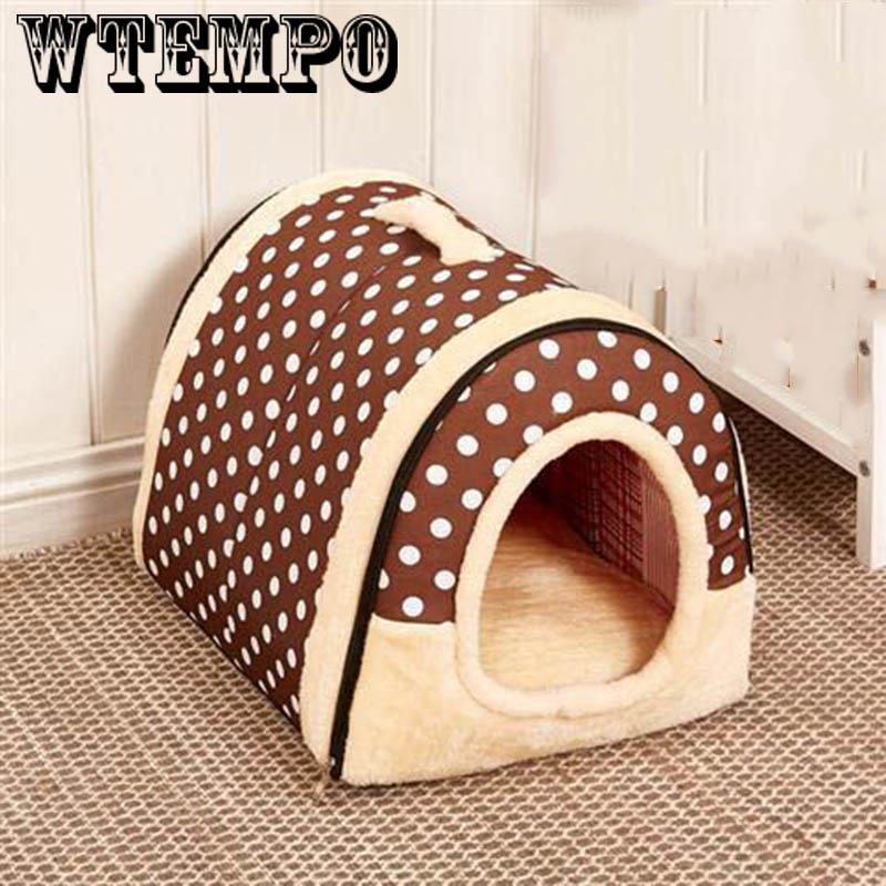Dog Bed Cat Puppy Rabbit Pet Warm Soft Warm Pet Kennel Sofa Sleeping Bag House Puppy Cave Bed