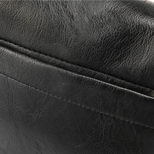 Business Briefcase Men Black Leather Large-capacity Anti-theft Shoulder Computer Mobile Phone Bag