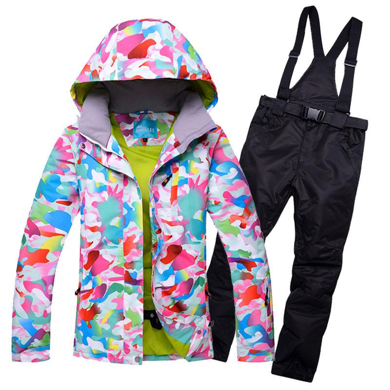 Winter Ski Clothing Suit Women Veneer Waterproof Cotton Wear-resistant Couple Outdoor Windproof Warm Breathable Single and Double Board Ski Pants