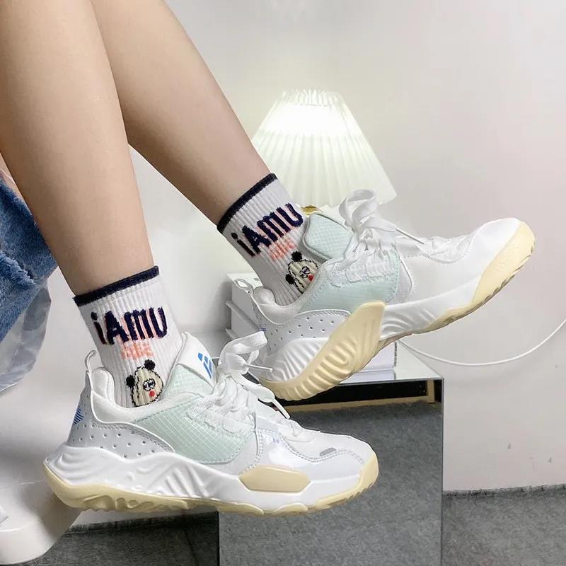 Sports Shoes Female Korean Version of Ulzzang Harajuku Style All-match Casual Shoes Retro Street Shooting Old Shoes Tide