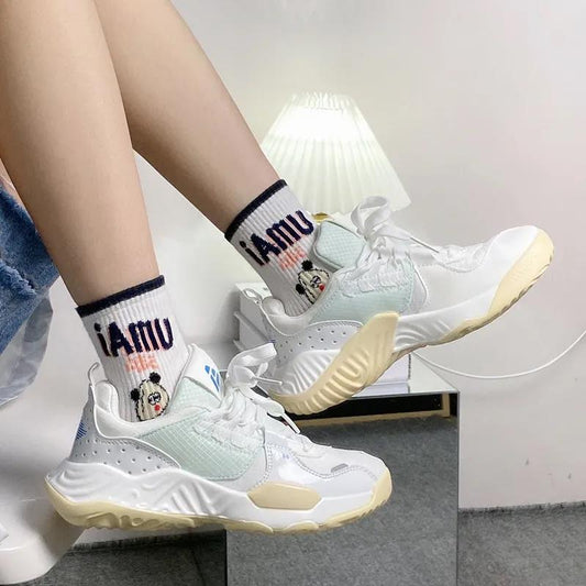 Sports Shoes Female Korean Version of Ulzzang Harajuku Style All-match Casual Shoes Retro Street Shooting Old Shoes Tide