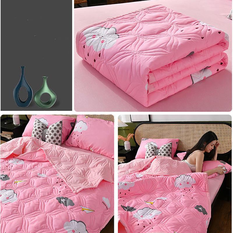 Summer Skin-friendly Thin Printing Air-conditioning Quilt Single Double Washed Cotton Summer Cool Quilt