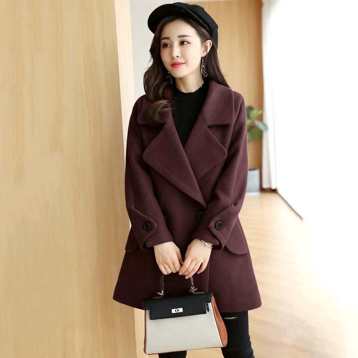 Long Sleeve Winter Wool Coat Women's Jacket Casaco Feminino Ladies Autumn Slim Short Woolen Coats