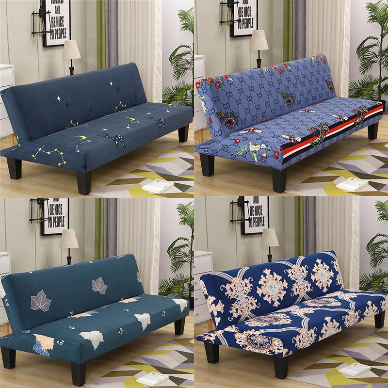 All-inclusive Universal Sofa Cover Without Armrests Foldable Sofa Bed Cover Two-seat Sofa Cover Full Cover Sofa Cushion Elastic Universal