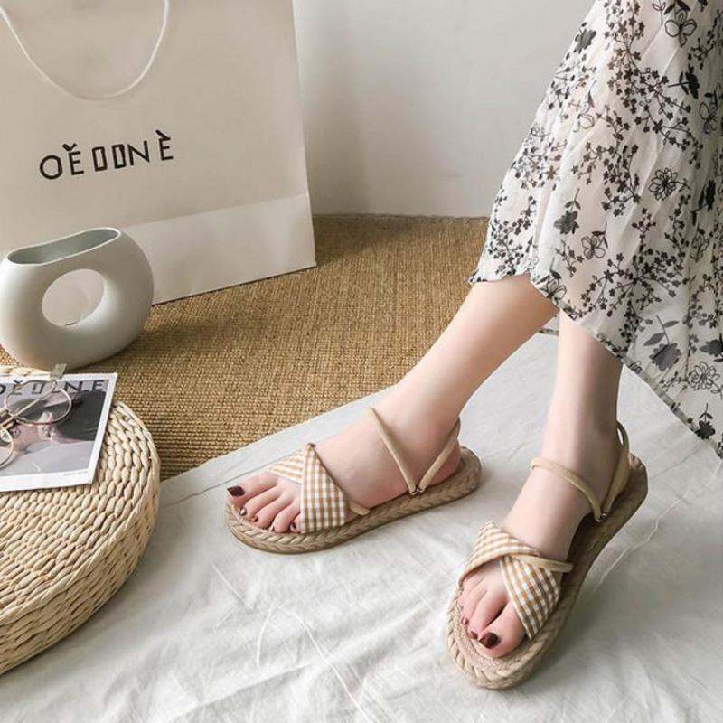 Summer Fashion Flat Sandals and Slippers Simple Versatile Casual Lazy Shoes Outdoor Beach Sandals