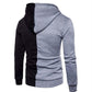 Men's Colorblock Cardigan Jacket Hooded Breathable Fashion Sportswear Men's Spring Sweater Casual Large Size