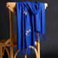 Winter Solid Color Imitation Cashmere Embroidered Scarf Mid-length Ladies Ethnic Style Tassel Shawl Warm Scarf Fabric Soft