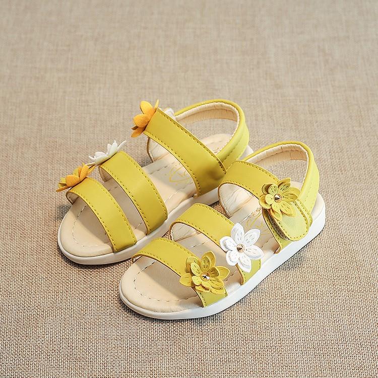 Girls Sandals Summer Children Sandals Korean Fashion Wild Flower Princess Shoes Baby Roman Shoes