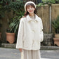 White Sweet Faux Lamb Wool Jacket Women Plus Velvet Thick Autumn and Winter Loose Sweater Warm Cardigan Jacket Casual Jacket
