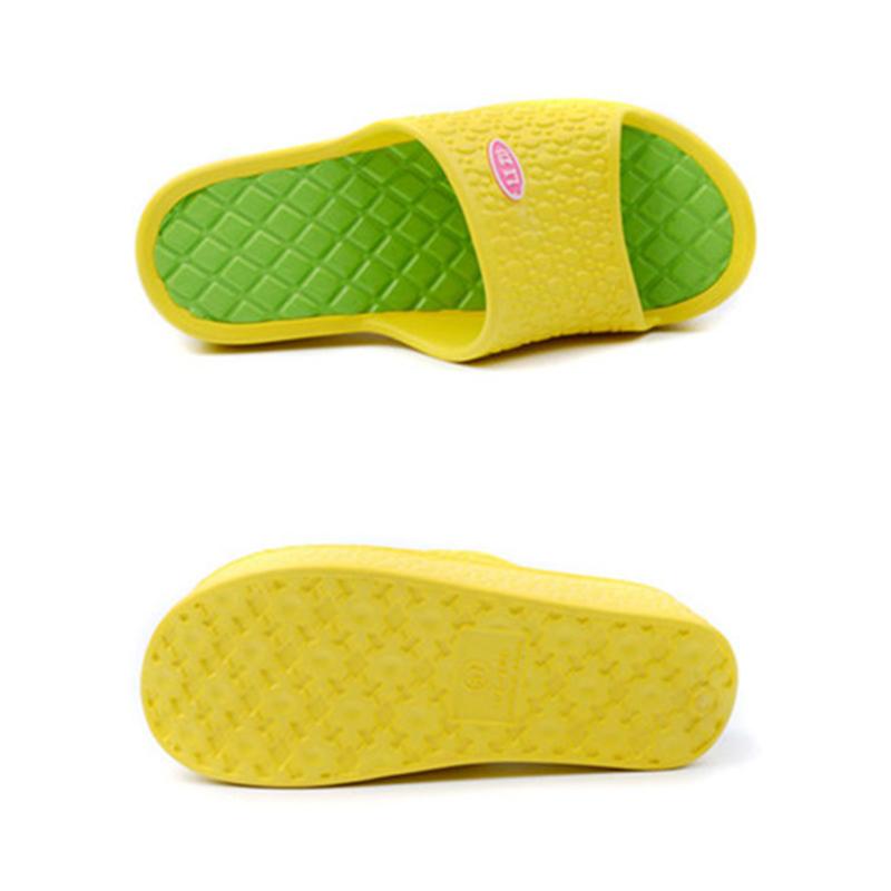 Wedge Heel Thick Bottom Women's One-word Slippers Wear Bohemian Plastic Foam Home Bathroom Slippers Ultra-light and Comfortable