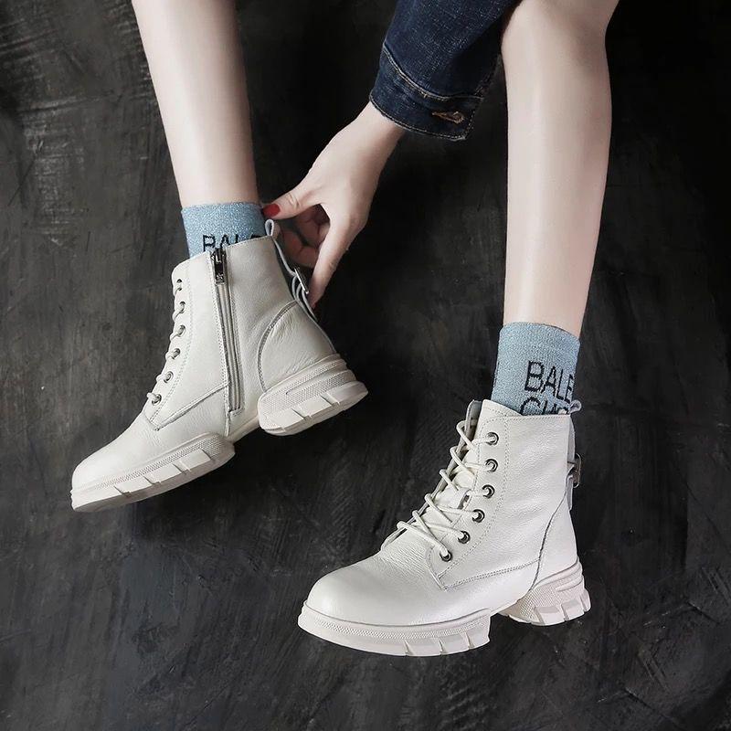 Martin Boots Female 2019 Autumn Winter British Style Bare Boots All-match Short Boots Women's Boots