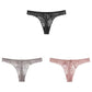 3Pcs/Set Women's Large Size Thong Low Waist Sports Girl's Solid Color Briefs Female Lace Seamless Charming Underpants