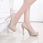 High Heels for Women Platform Shoes Patent Leather Black White Red Pumps Office Party Wedding Heels Womans Shoes