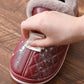 Women Winter Cotton Shoes Unisex  Home Slippers Leather Waterproof Non Slip Slippers Plush Warm Indoor