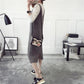 Autumn and Winter Long Sweater Dress Fashion Knitted Suspender Dress Casual Simple Female Suspender Dress