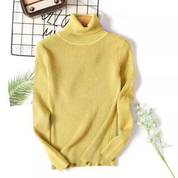 Women's Sweater Thickened Turtleneck Warm Autumn and Winter Knitted Women's Stretch Soft Pullover