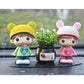 Cartoon Doll Decoration Set Car Center Console Decoration Creative Car Interior