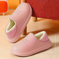 Autumn and Winter Couple Cotton Slippers Household Household PU Leather Warm Shoes Waterproof Non-slip Plush Slippers