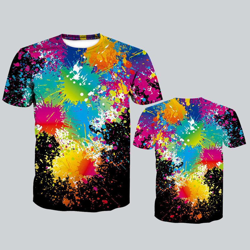 Short-sleeved T-shirt men's street personality large size short-sleeved T-shirt summer 3D printing