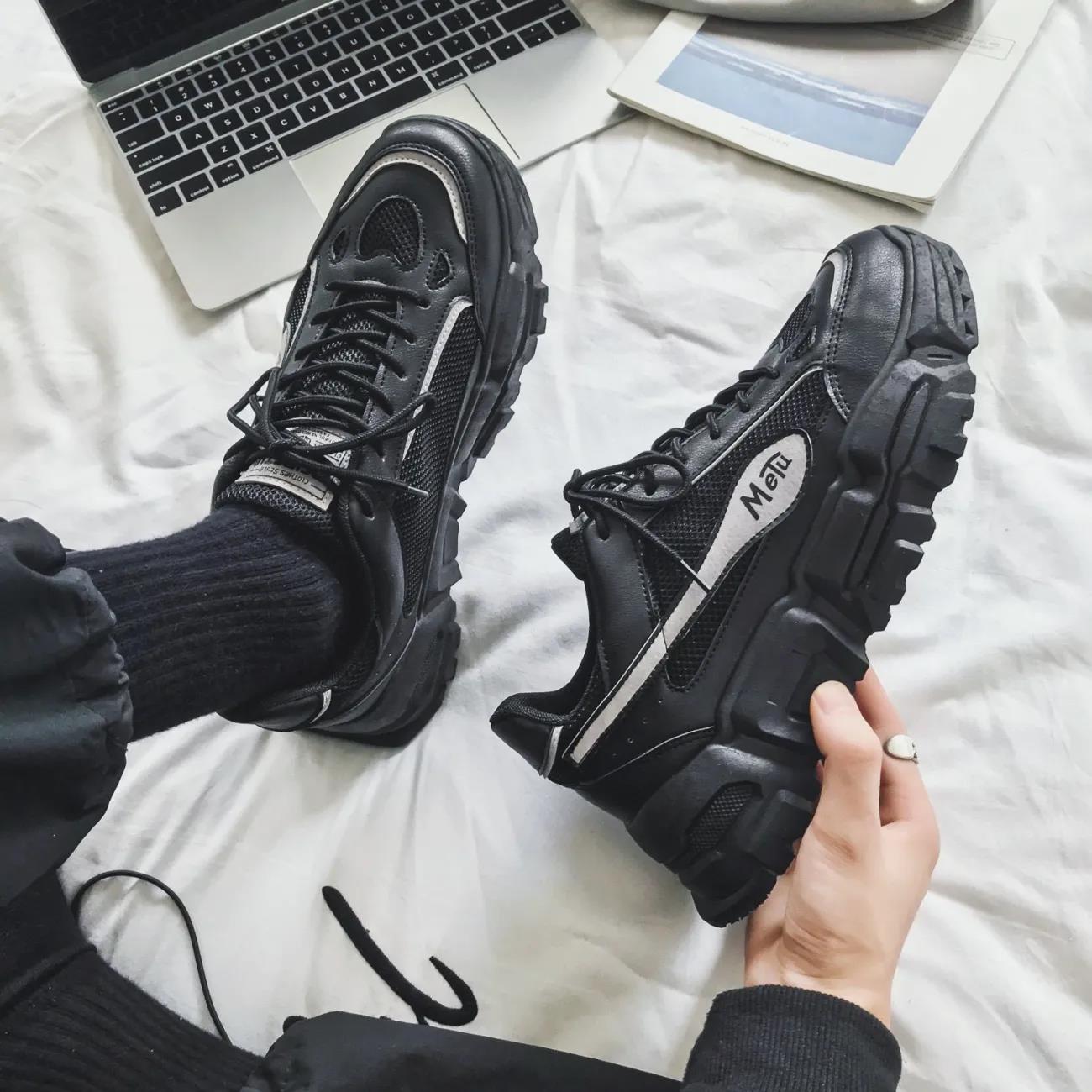 Literary Men's and Women's Shop Men's Shoes Net Red Korean Version of The Trend Sports Shoes Wild Youth Casual Super Ins Dad Shoes