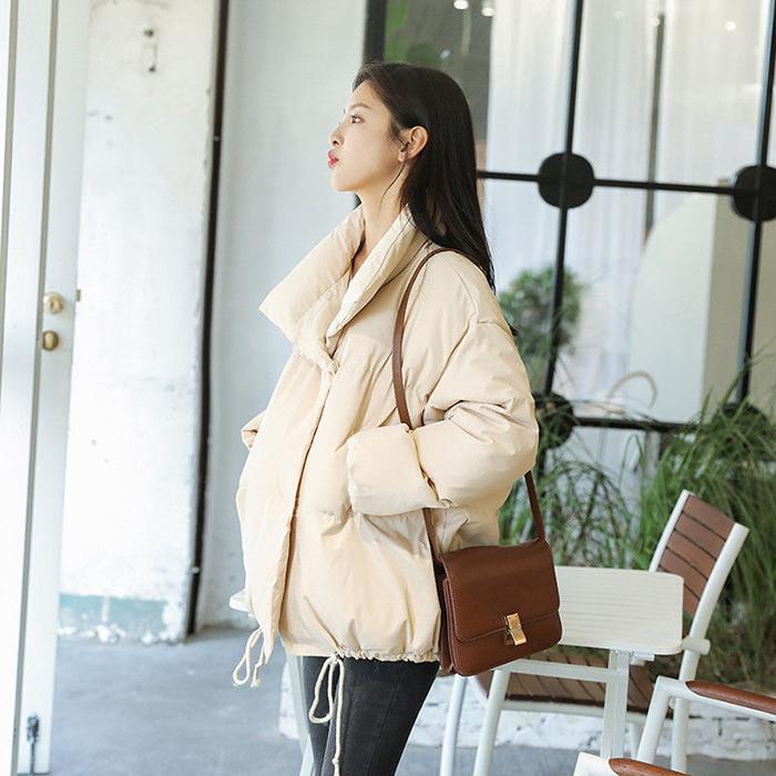 Winter Women's Jacket Short Loose Down Cotton Jacket Thick Warm All-match Quilted Jacket