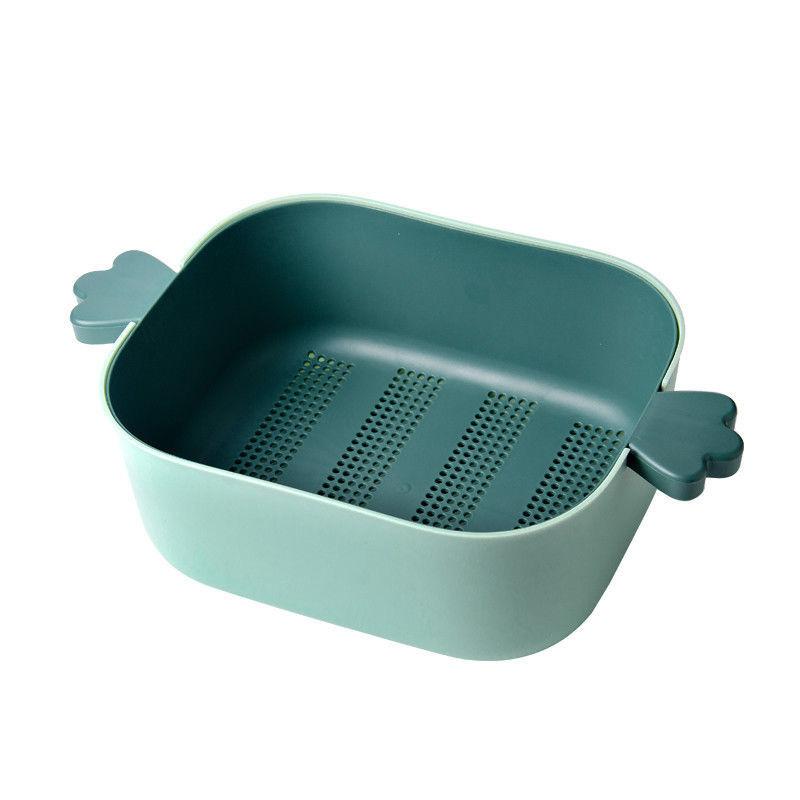 Drain Basket Plastic Kitchenware Daquan Multifunctional Fruit and Vegetable Washing Basket Two-piece Set