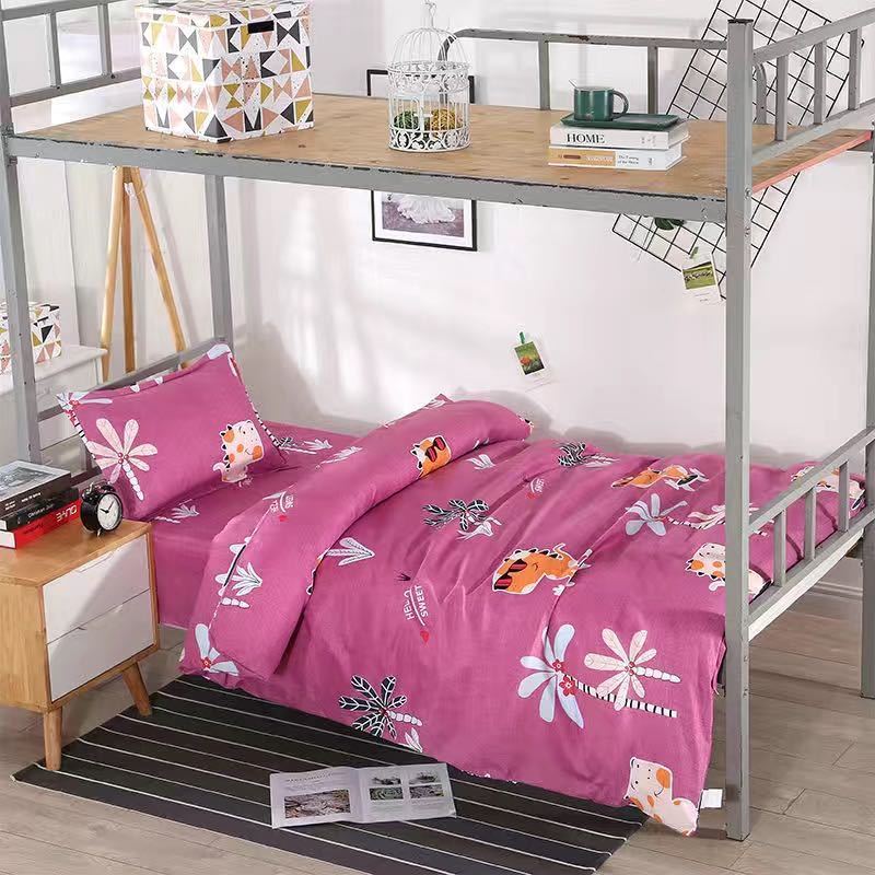 Three-piece Bed Pillowcase Sheet Quilt Cover Set Cartoon Bed Set Home Dormitory Bedding
