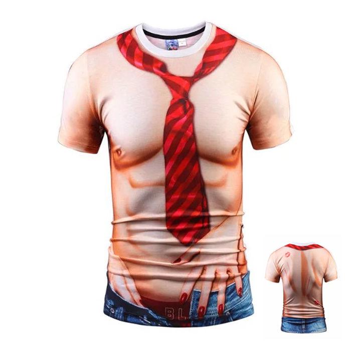 Men's clothing summer short-sleeved T-shirt large size 3D printed half-sleeved T-shirt clothes