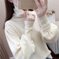 Autumn and Winter Turtleneck Sweater Lantern Sleeve Knit Top Loose Fashion Young Women Sweater