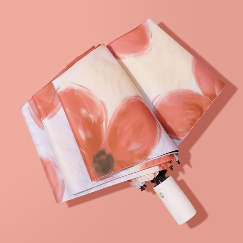 Sun Umbrella UV Protection Sunshade Female Student Korean Version Cute Umbrella Ins Sen Automatic Umbrella Rainy and Sunny