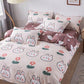 Cheap Four-Piece Bedding Set Quilt Cover Sheet Pillowcases Suit Polyester Anti-Static Delicate Children's Student Princess Style