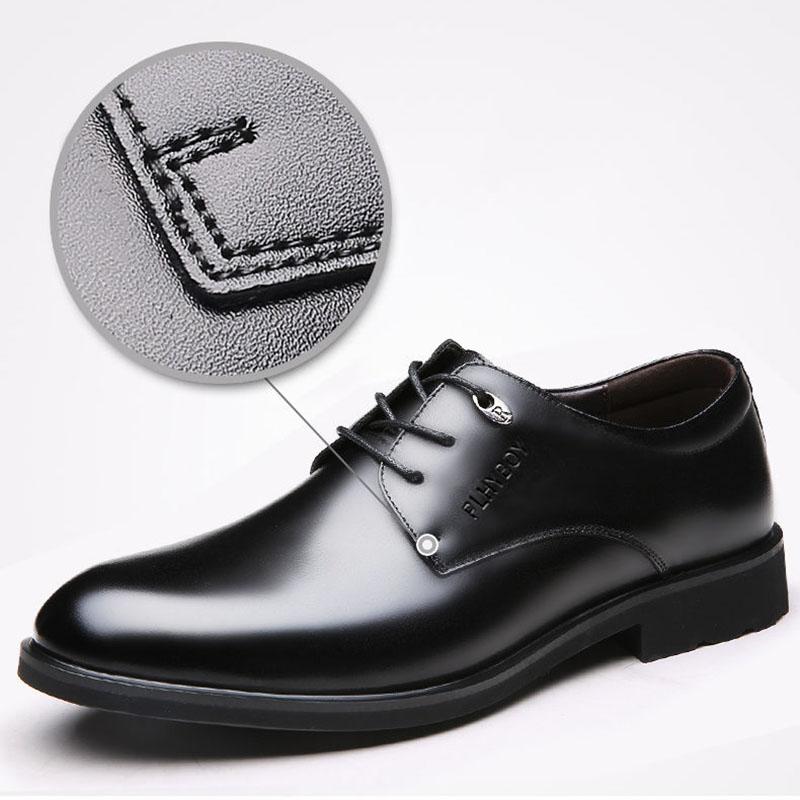 Men's Business Casual Leather Shoes Non-slip British Men's Shoes Breathable Work Men's Work Shoes