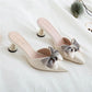 Summer Ladies High Heel Sandals Bow Decoration Breathable and Not Stuffy Peep-toe Outdoor Shoes