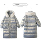 Women's Winter Padded Coat with Fluffy Fur Collar Mid-length Bread Coat Large Size Cotton Coat  Thickened Bright Face Down Padded Jacket