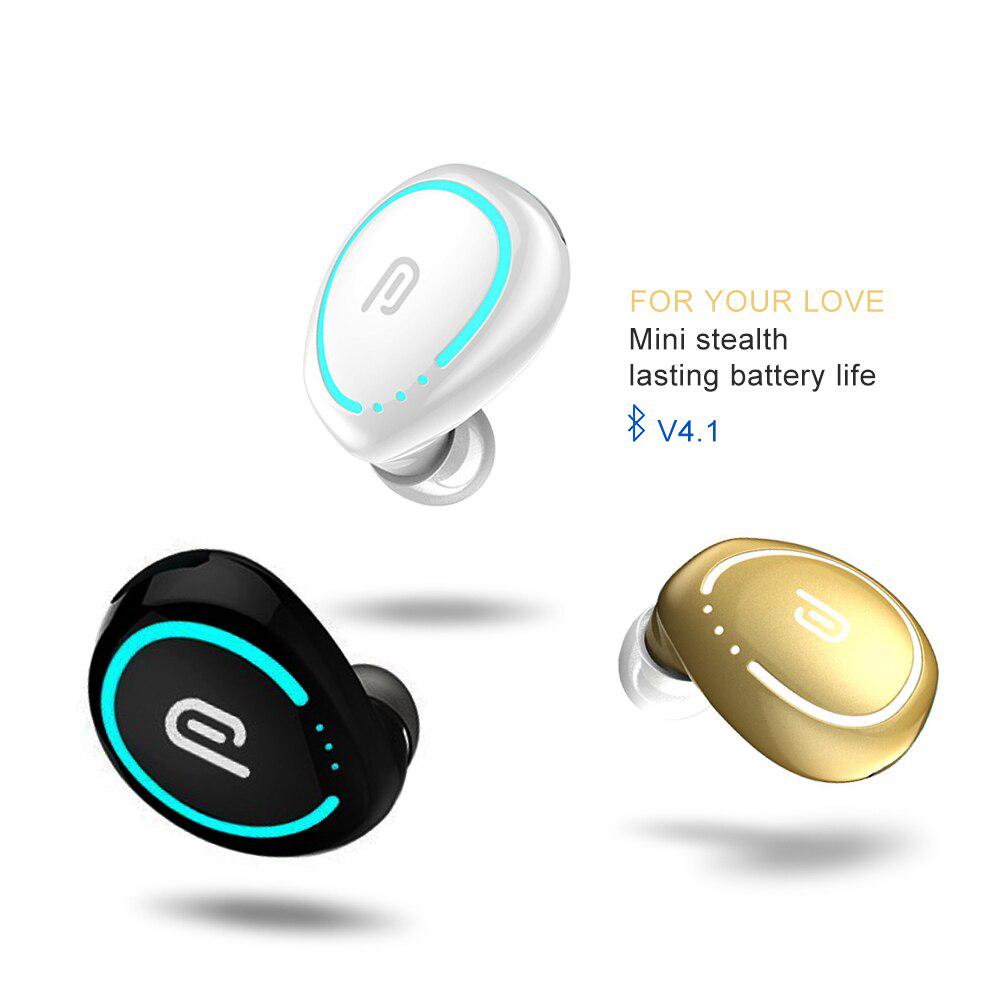 TWS Mini Bluetooth 4.1 Earphone Wireless Headset Music Earbuds Sport Wireless Headphones with Mic