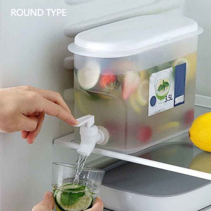 Cold Water Jug with Tap Water Beverage Drink Dispenser Fruit Teapot Tank Refrigerator Juice Kettle Cold Water Jug for Lemonade