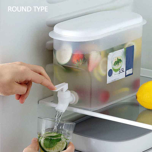 Cold Water Jug with Tap Water Beverage Drink Dispenser Fruit Teapot Tank Refrigerator Juice Kettle Cold Water Jug for Lemonade