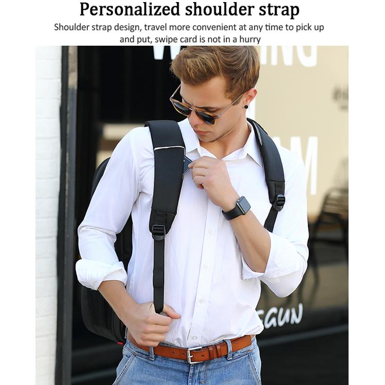 Men's Backpack Waterproof/Large Capacity /USB Charging Laptop Backpack 17 Inch School Bag for Boy Nylon/Canvas Black/Gray PS-501