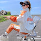 Girls Autumn Suit 2021 Korean Version Big Kids Color Matching Sports Zipper Shirt Two-piece Suit