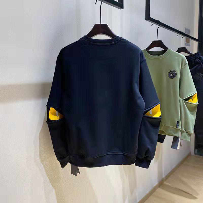Sweater Men's Trendy Ins Europe and The United States Hip-hop Style Autumn and Winter Men's Loose Long-sleeved All-match Round Neck T-shirt